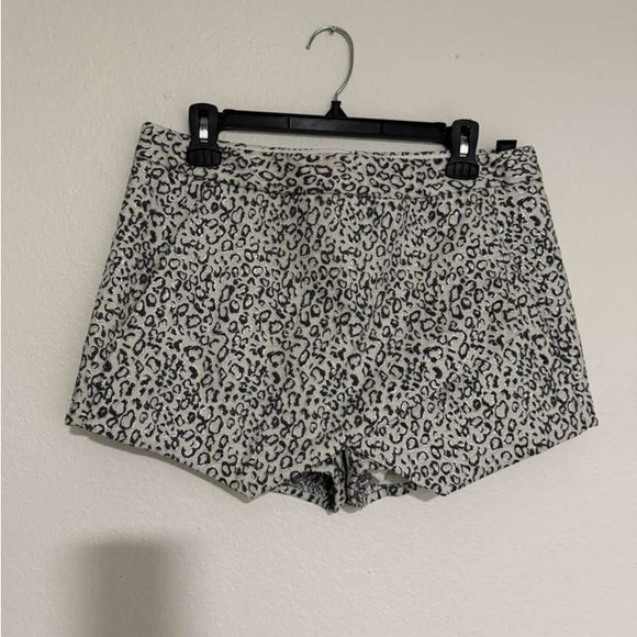 Express Pants - Express Leopard Print Women's Shorts - Black and White